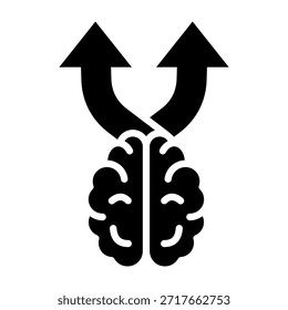 Ilustración vectorial de estilo de glifo de icono de flexibilidad