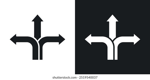Ícones de flexibilidade no estilo preenchido em preto-e-branco