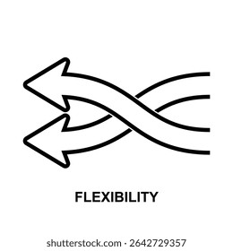 Icono de flexibilidad aislado en la Ilustración vectorial de fondo.