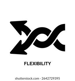 Flexibility icon isolated on background vector illustration.