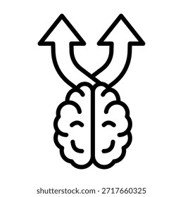 Ilustración vectorial de estilo de línea de icono de flexibilidad