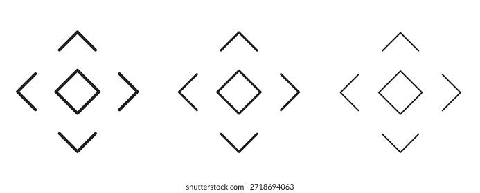 Flexibility icon logo black pictogram set. thin line outline art.