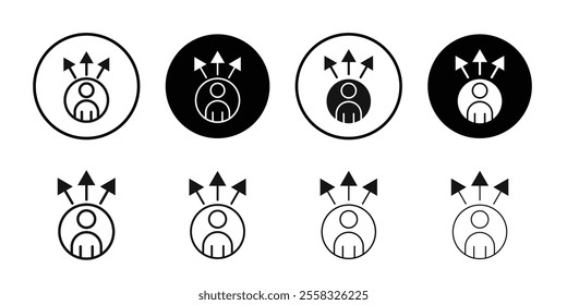 Flexibility icon logo sign set vector outline