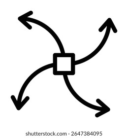 Signo de conjunto de esquema de icono de flexibilidad