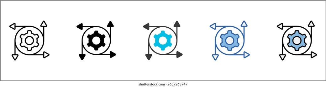 Icono de flexibilidad Pack Ilustración multiestilo