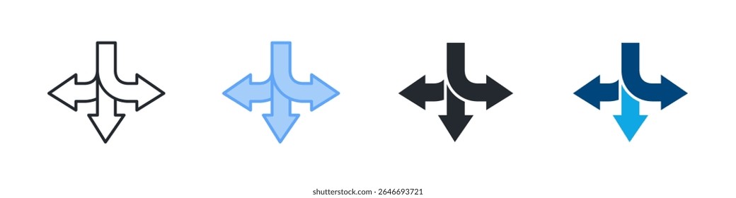 Flexibility Icon Set Multiple Style. Designed In Outline, Blue, Glyph, Dual Tone
