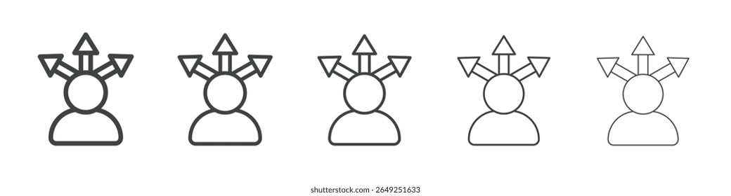 Icono de flexibilidad símbolo de colección de ilustración simple