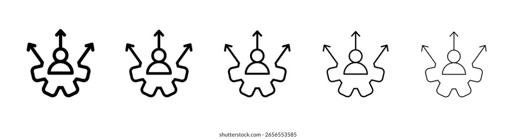 Icono de flexibilidad ilustración simple logo art