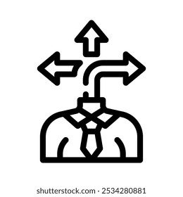 Icono de flexibilidad con contorno de estilo