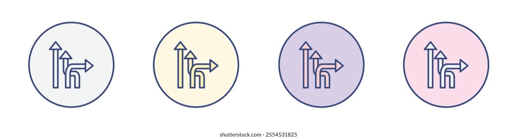 Flexibility icon Thin line flat illustration