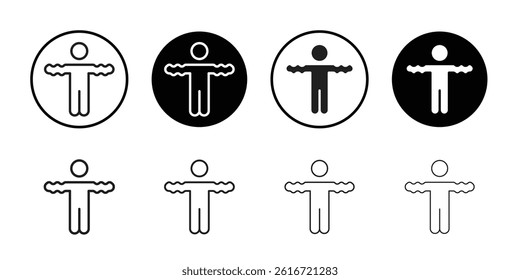 Flexibility icon Thin line illustration set