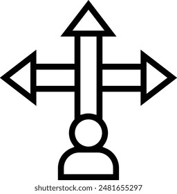 flexibility icon. Thin linear style design isolated on white background