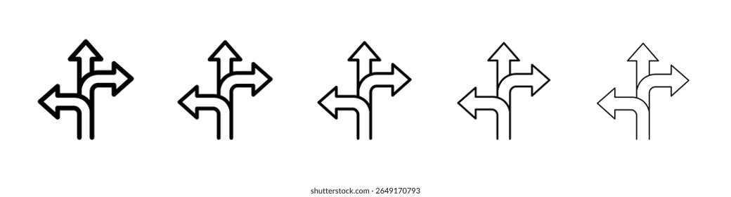 Conjunto de marcas de logotipo de contorno delgado de icono de flexibilidad