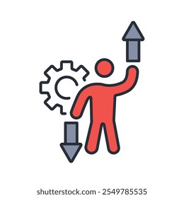 ícone de flexibilidade. vetor.Editável símbolo de estilo traço.linear para usar web design,ilustração logo.Symbol.