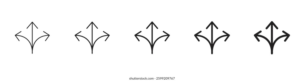 Flexibility icons in black outline, solid and colored style