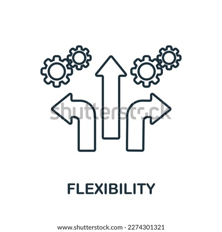 Flexibility line icon. Monochrome simple Flexibility outline icon for templates, web design and infographics