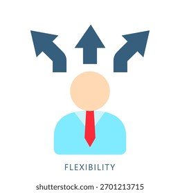 Miniillustrationssymbol für Flexibilität Für moderne Konzeption, Print, UI, UX-Kit, Web- und App-Entwicklung. Vektor in Bezug auf Business Finance, Management und mehr
