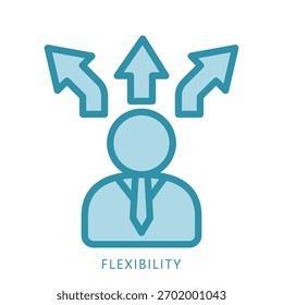 Flexibility Mini Illustration Icon. Use For Modern Concept, Print, Ui, Ux Kit, Web And App Development. Vector Related To Business Finance, Management And More