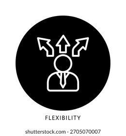 Flexibility Mini Illustration Icon. Use For Modern Concept, Print, Ui, Ux Kit, Web And App Development. Vector Related To Business Finance, Management And More