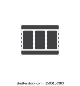 Flexibility orthopedic mattress vector icon. filled flat sign for mobile concept and web design. Orthopedic mattress layers glyph icon. Symbol, logo illustration. Vector graphics