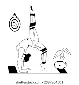 Flexible Pose-Glyphe, Vektorgrafik 