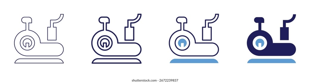 Flexibility training icon in 4 different styles. Thin Line, Line, Bold Line, Duotone. Duotone style. Editable stroke.