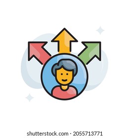 Flexibility vector filled outline icon style illustration. EPS 10 file