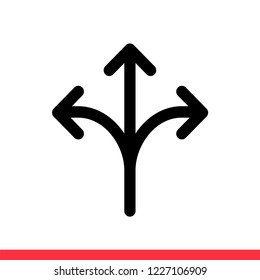 Flexibility vector icon, direction symbol. Simple, flat design for web or mobile app