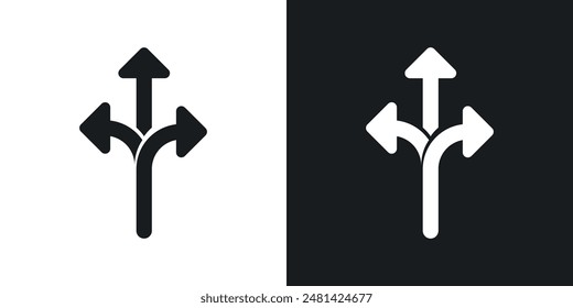 Icono de Vector de flexibilidad en color negro.