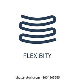 Flexibility. Vector linear icon on a white background.