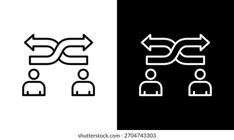 Flexibility White Icon Set Design
