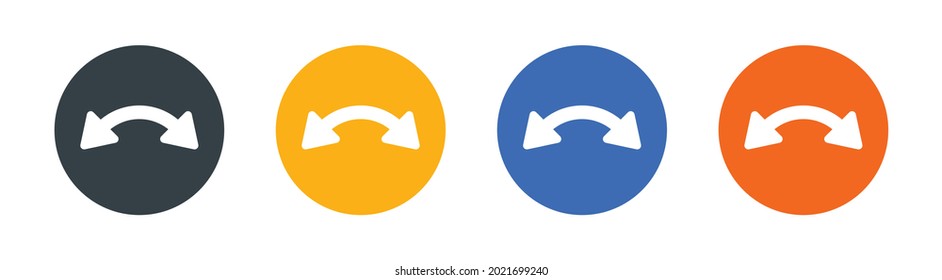 Flexible Arc Arrow Icon Set.