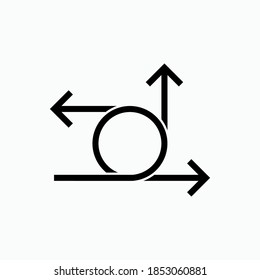 Flexible arrows Icon. Flexibility Symbol - Vector.