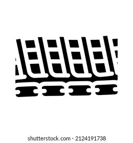 flexible cables glyph icon vector. flexible cables sign. isolated contour symbol black illustration