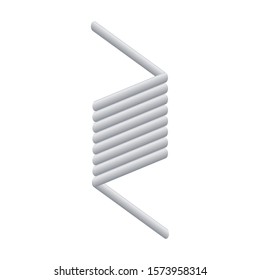 Flexible coil icon. Cartoon of flexible coil vector icon for web design isolated on white background