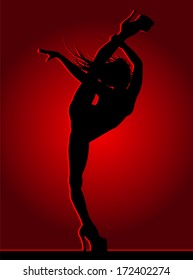 Flexible dancing girl 