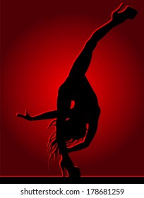 Flexible dancing girl