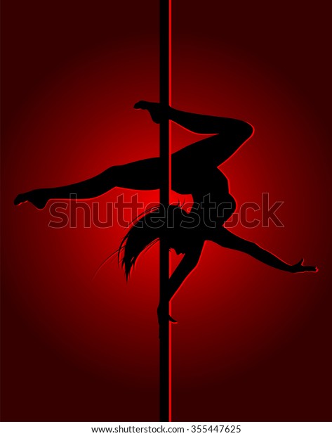 Flexible Dancing Girl Stock Vector (Royalty Free) 355447625