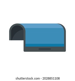 Flexible display device icon. Flat illustration of flexible display device vector icon isolated on white background