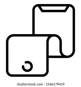 Flexible display icon. Outline flexible display vector icon for web design isolated on white background