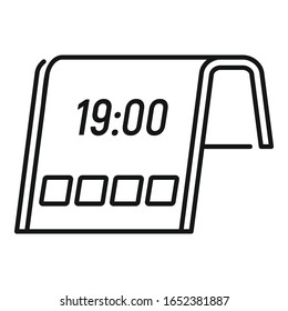 Flexibles Anzeigesymbol. Umrissene, flexible Vektorillustration für das Web-Design einzeln auf weißem Hintergrund