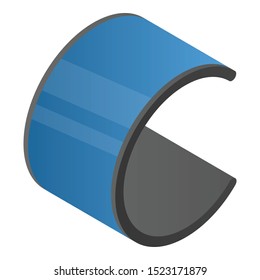 Flexible display phone icon. Isometric of flexible display phone vector icon for web design isolated on white background