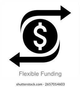 Diseño de concepto de icono de Vector de financiación flexible