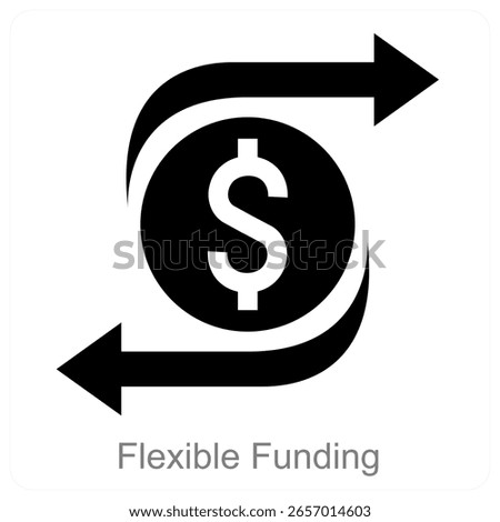Flexible Funding vector icon concept design