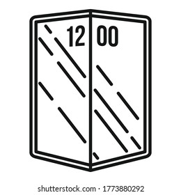 Icono de pantalla de gadget flexible. Esquema de icono de vector de pantalla de gadget flexible para diseño web aislado en fondo blanco