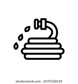 Flexible Garden Hose Icon for Gardening and Outdoor Use