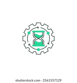 Flexible Hours Line Icon. linear style sign for mobile concept and web design. Outline vector icon.