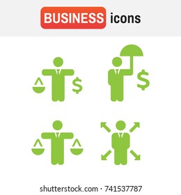 flexible icon business. Business Policies Icons set vector illustration