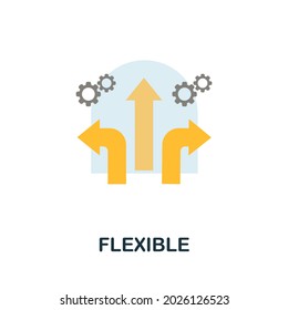 Flexible icon. Flat sign element from data analytics collection. Creative Flexible icon for web design, templates, infographics and more