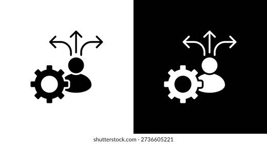 Flexible icon sheet black and white